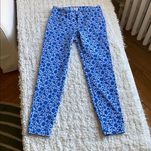 Pixie printed blue pants